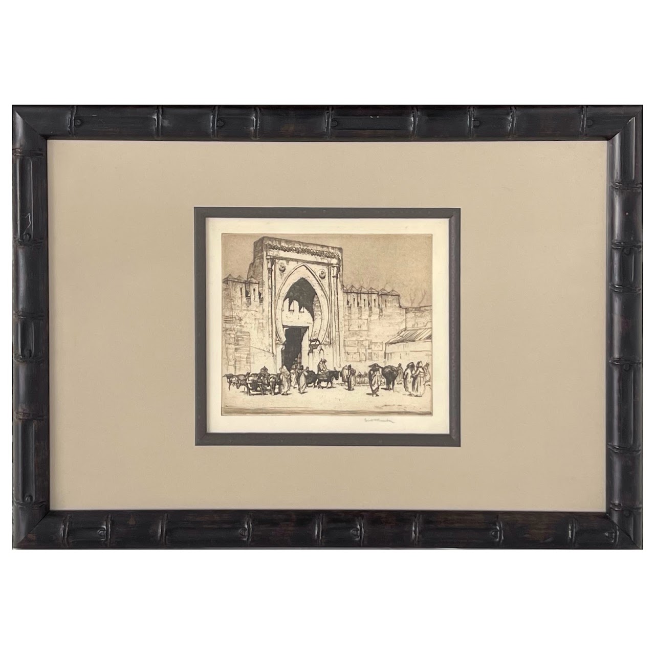 Louis Conrad Rosenberg Signed 'Fez Gate' Etching