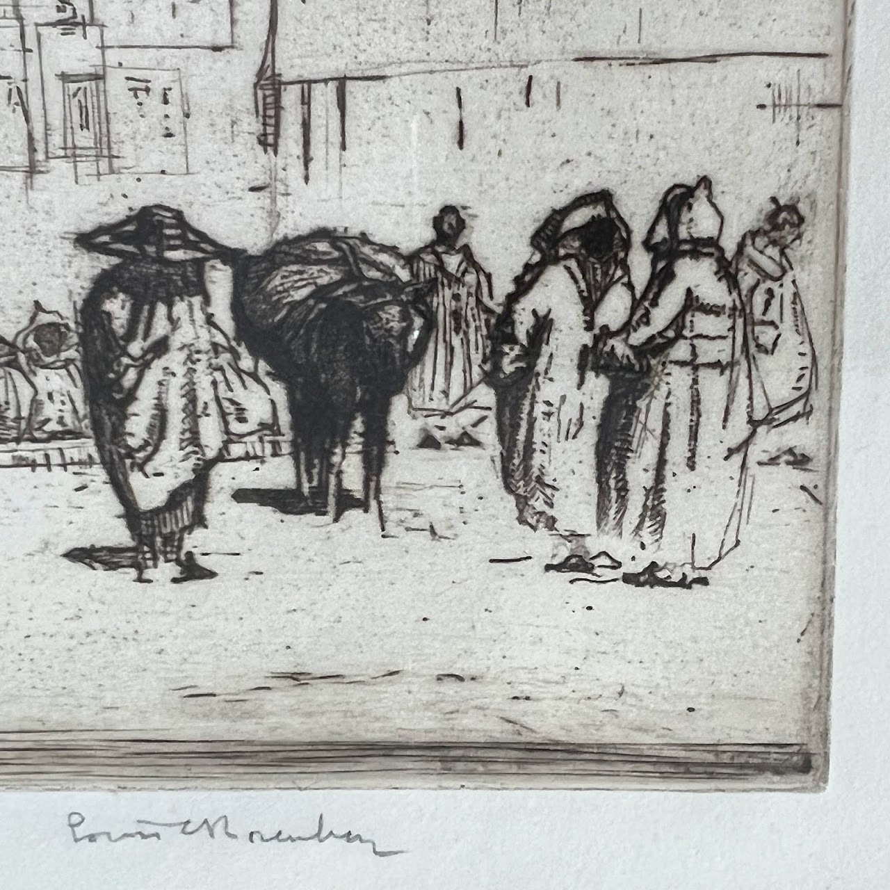 Louis Conrad Rosenberg Signed 'Fez Gate' Etching