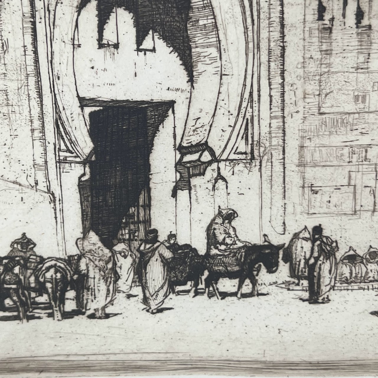 Louis Conrad Rosenberg Signed 'Fez Gate' Etching