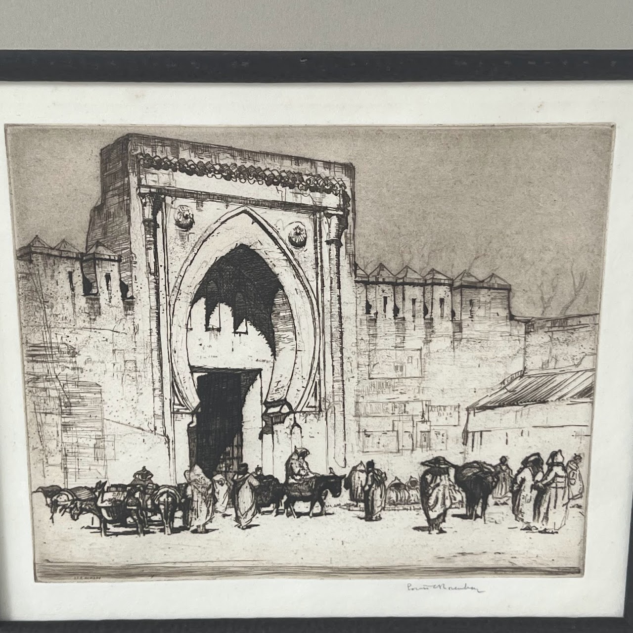 Louis Conrad Rosenberg Signed 'Fez Gate' Etching