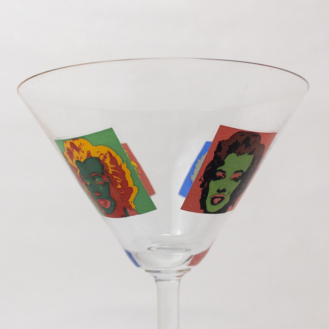 Andy Warhol Marilyn Martini Glasses Pair