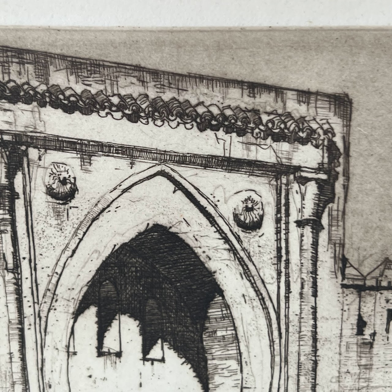 Louis Conrad Rosenberg Signed 'Fez Gate' Etching