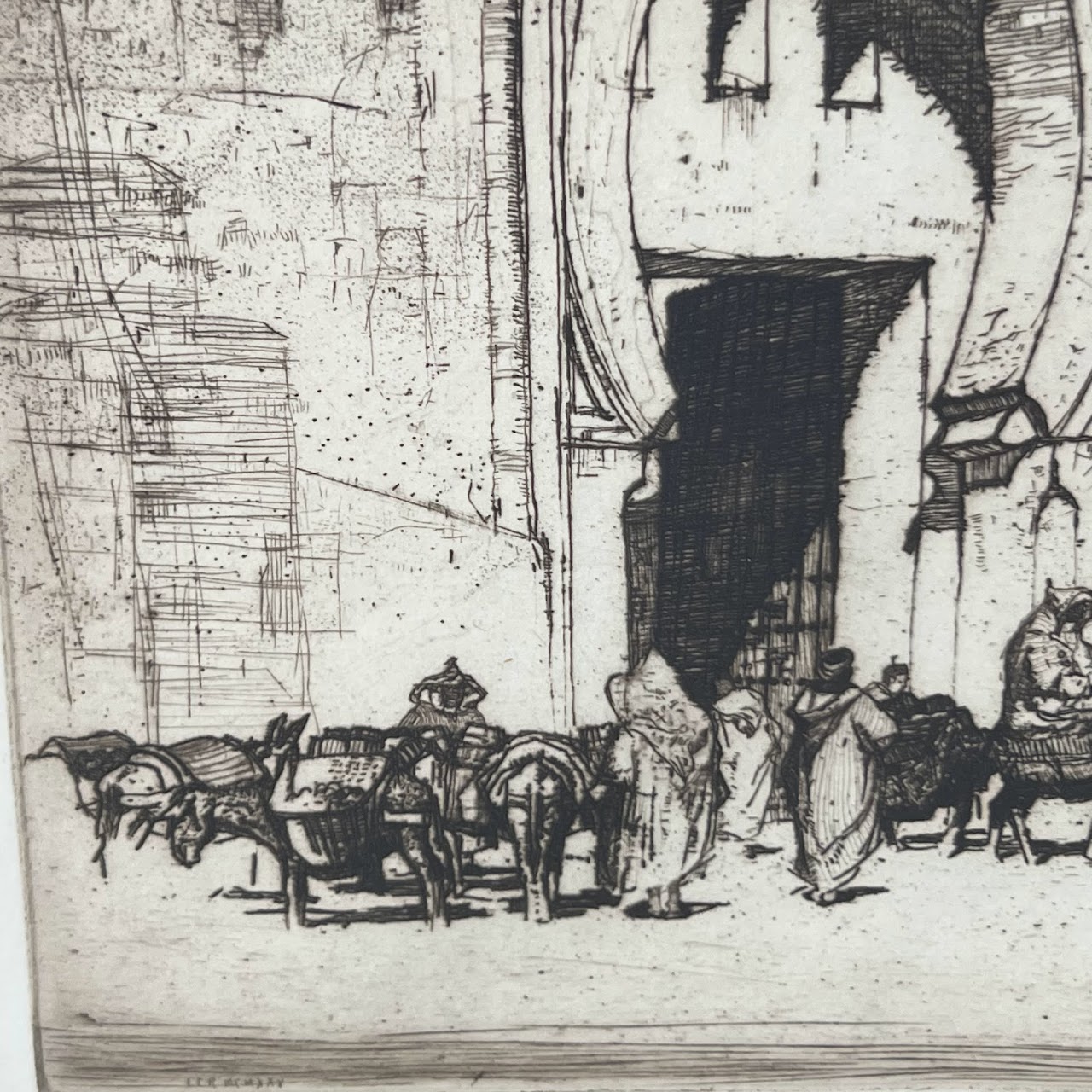 Louis Conrad Rosenberg Signed 'Fez Gate' Etching