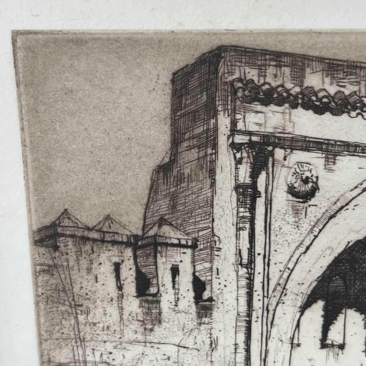 Louis Conrad Rosenberg Signed 'Fez Gate' Etching