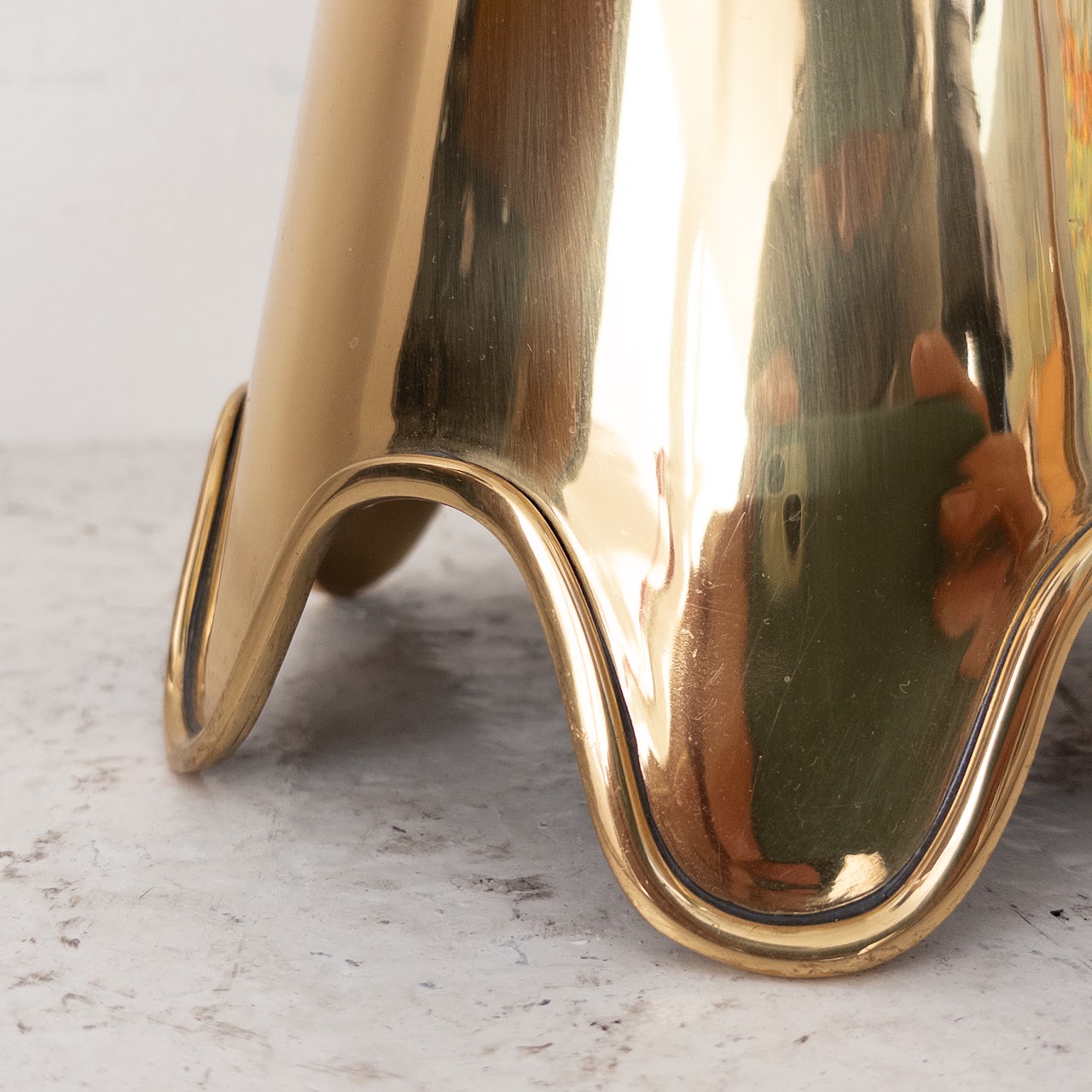 Jonathan Adler Ripple Polished Brass Table Lamp