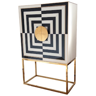 Jonathan Adler Op Art Bar Cabinet