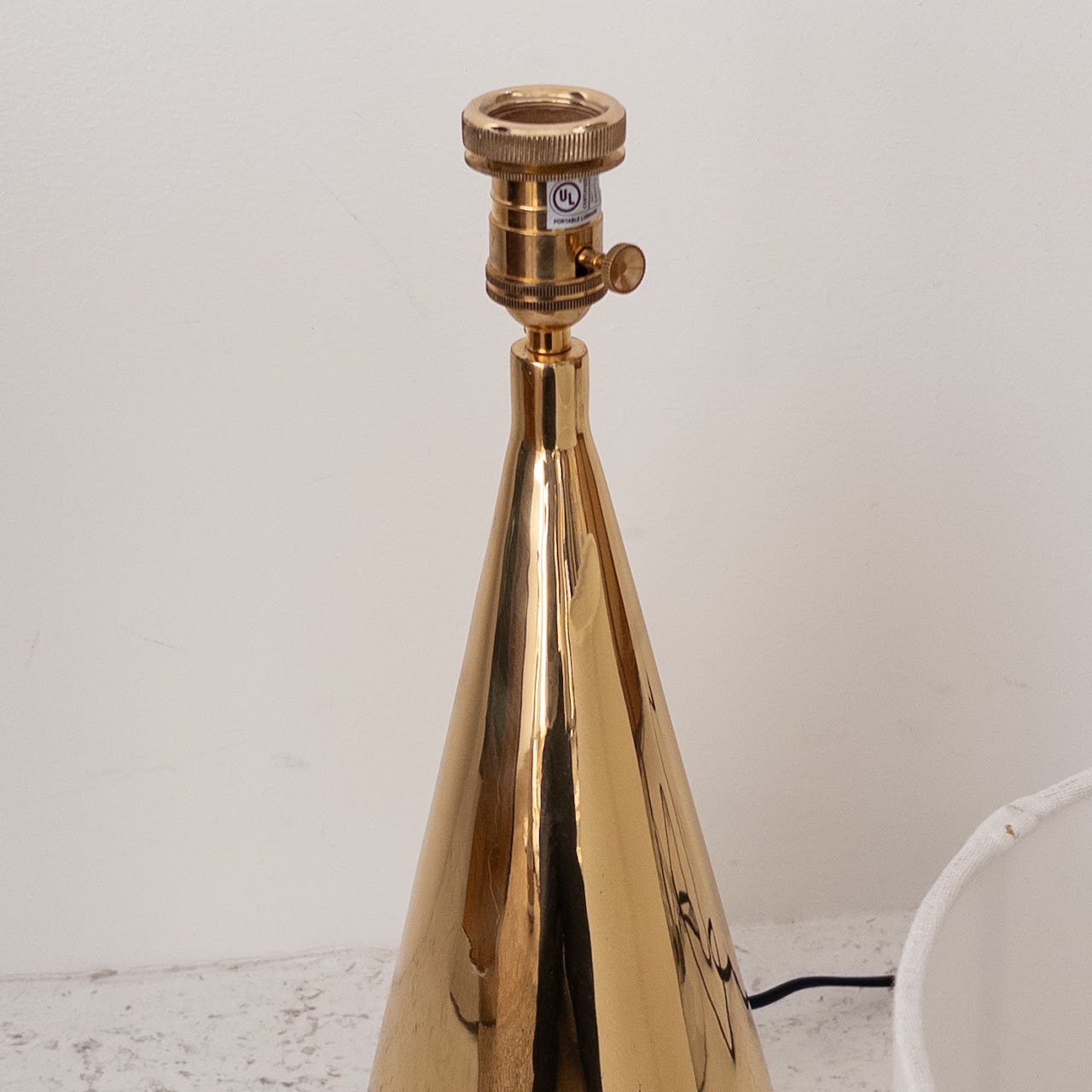 Jonathan Adler Ripple Polished Brass Table Lamp