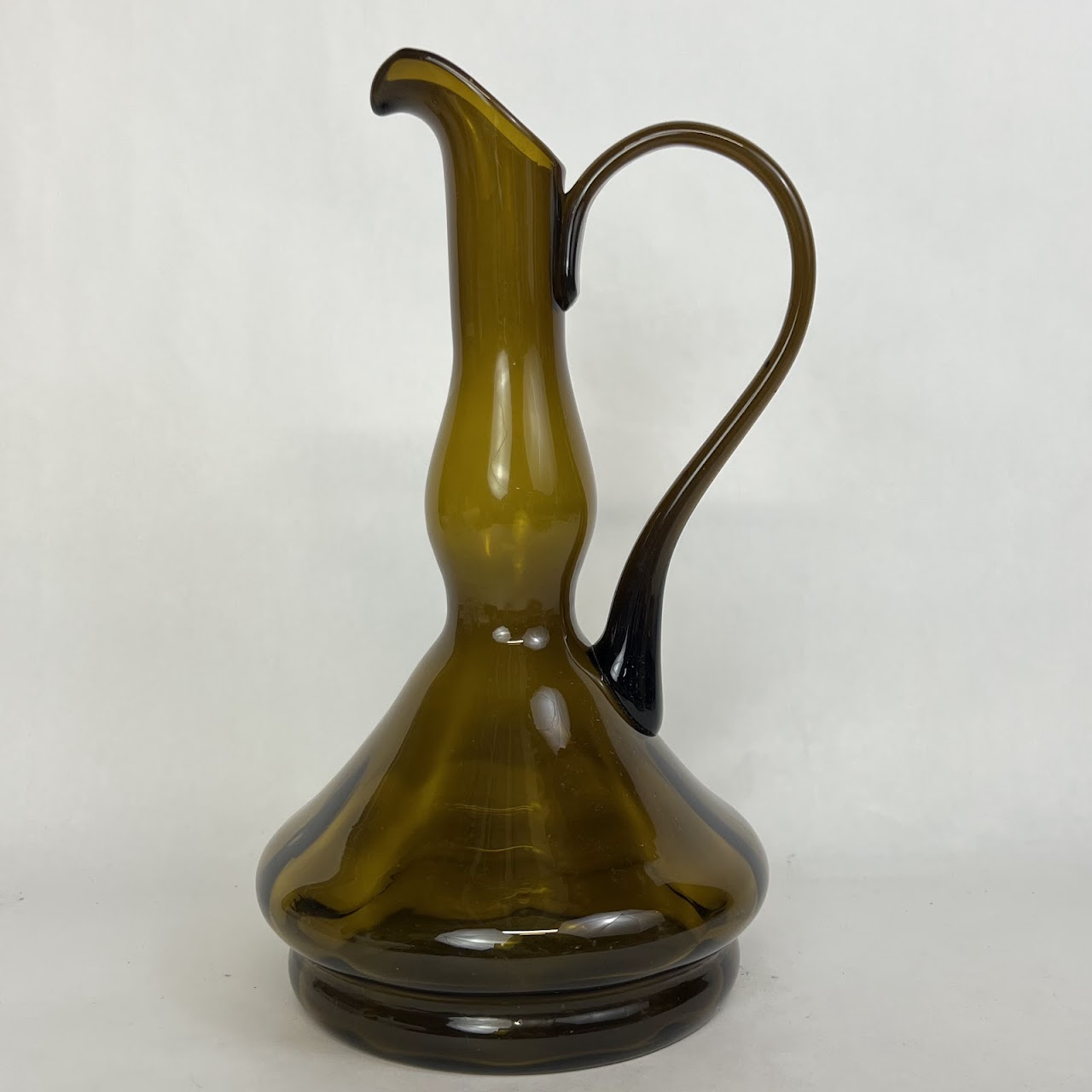 Mid-Century Blown Glass Ewer Pitcher