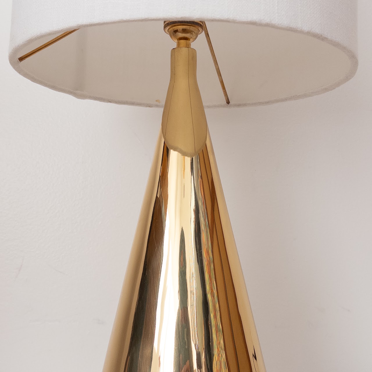 Jonathan Adler Ripple Polished Brass Table Lamp