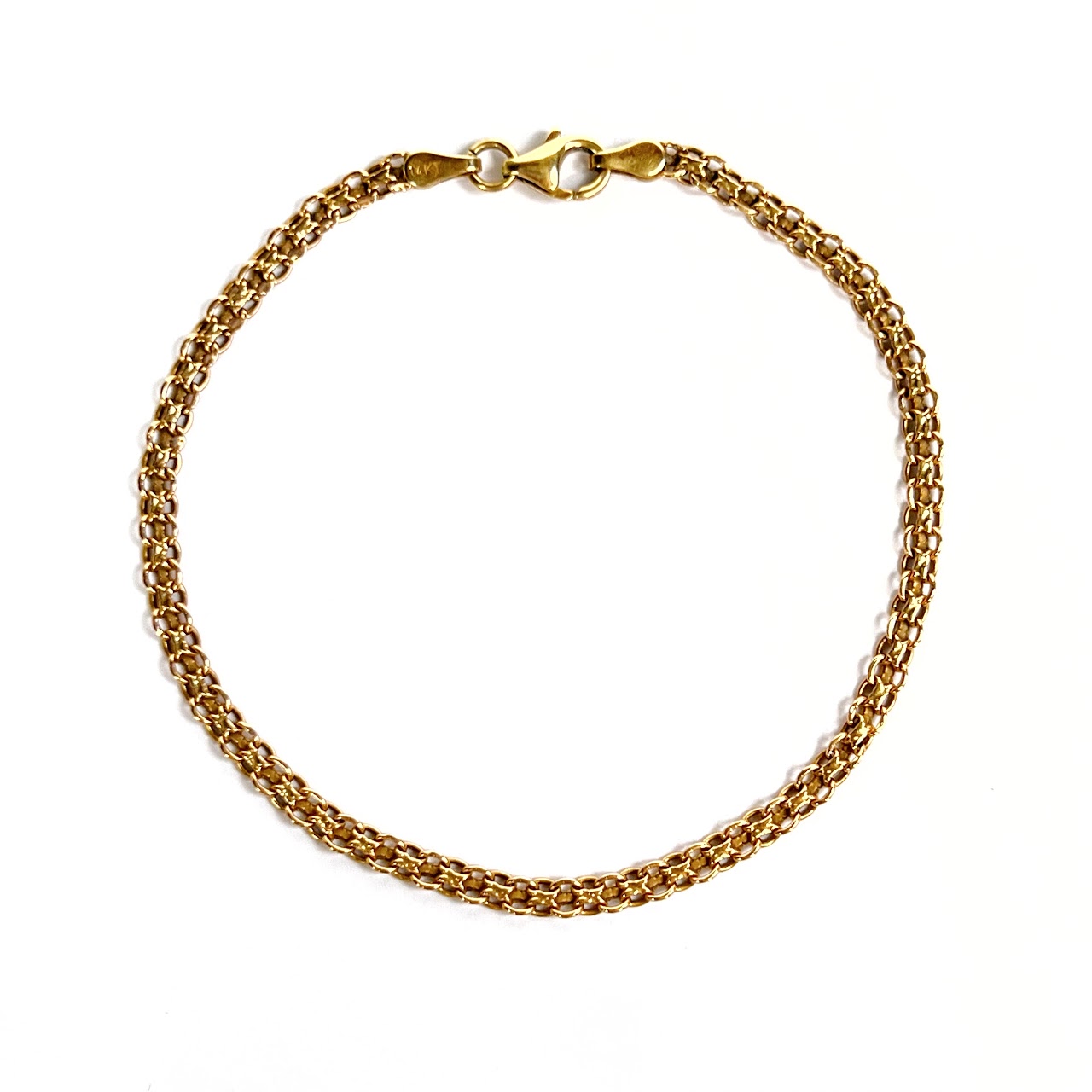 14K Gold Mesh Link Bracelet