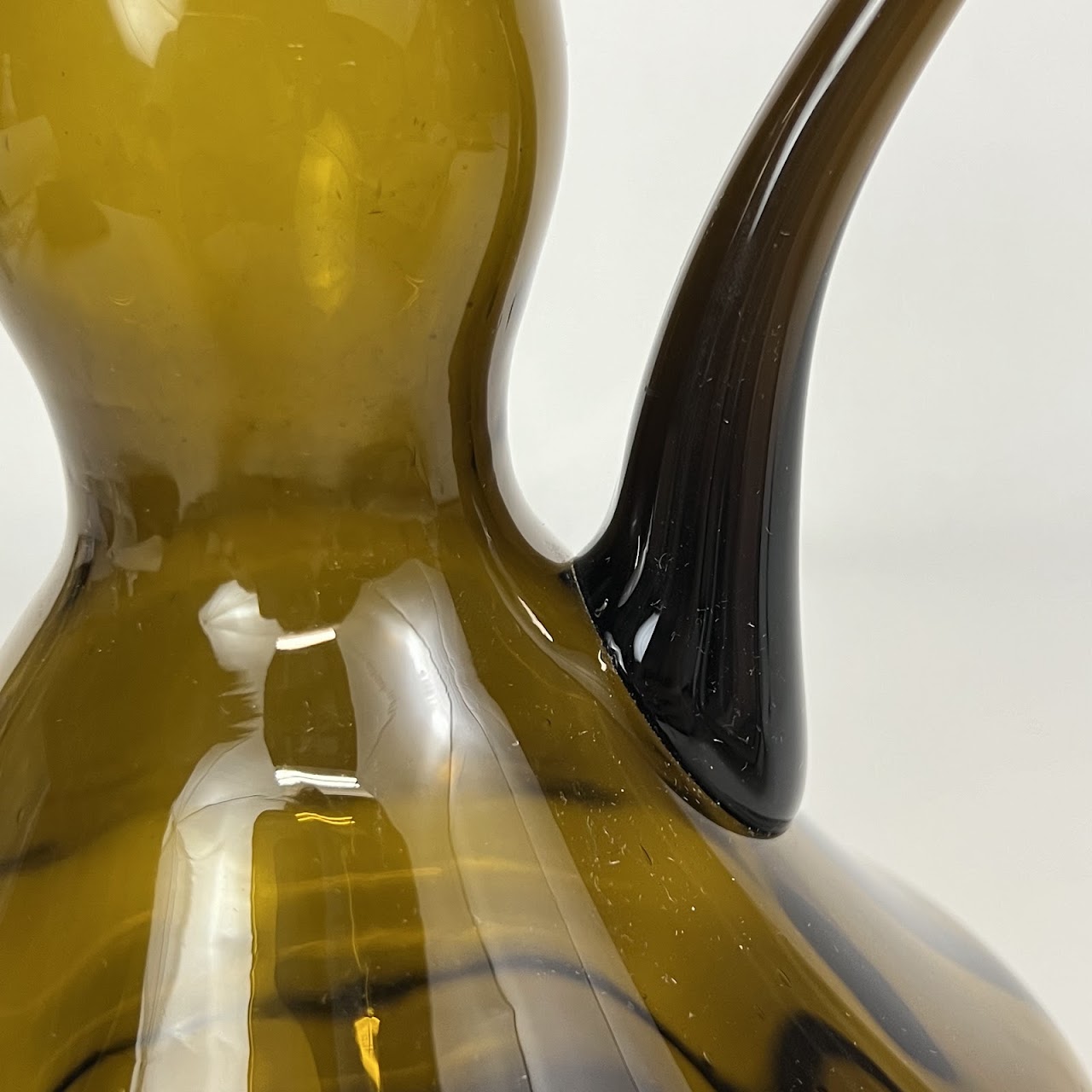 Mid-Century Blown Glass Ewer Pitcher