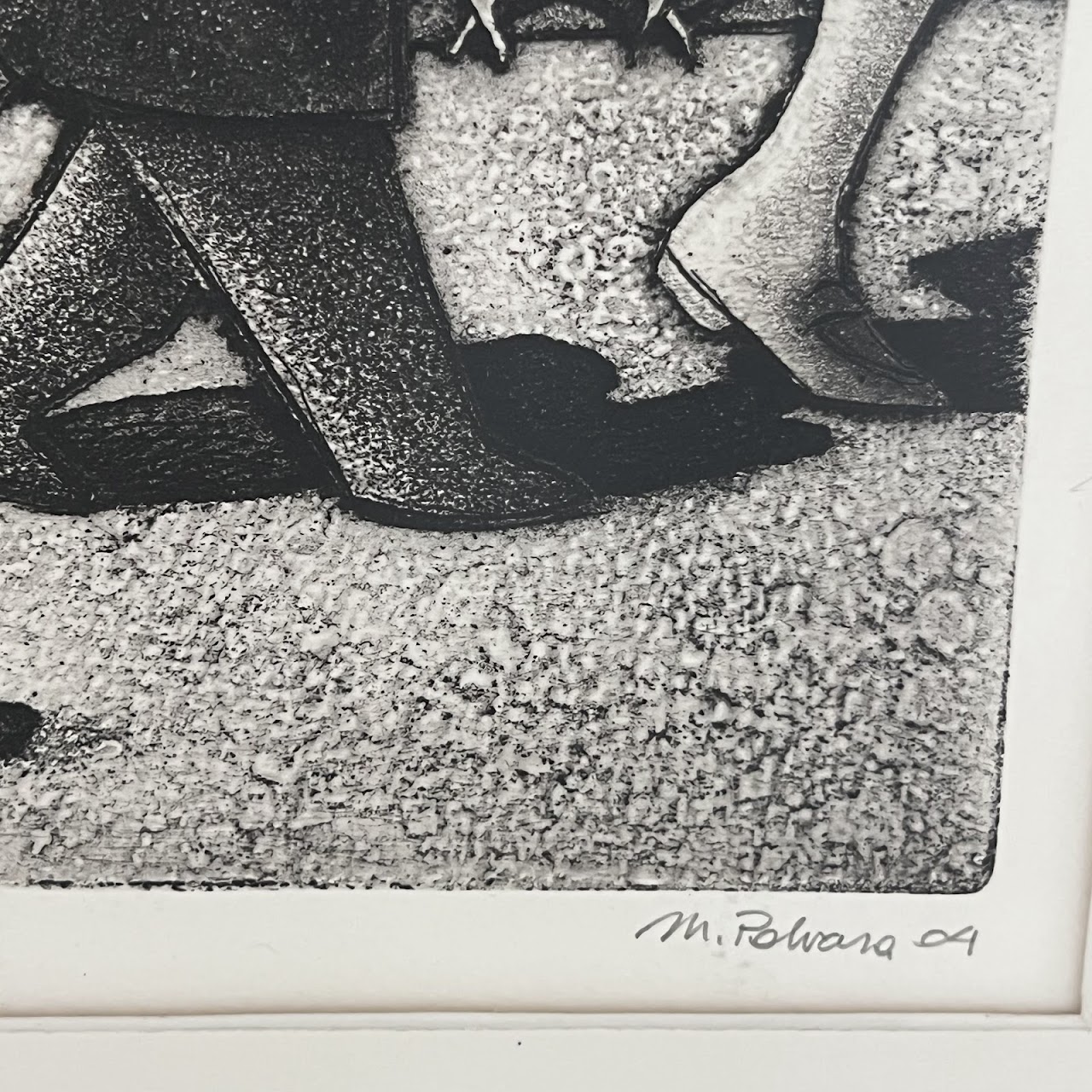 M. Polvara 'La Promenade' Signed Aquatint Etching