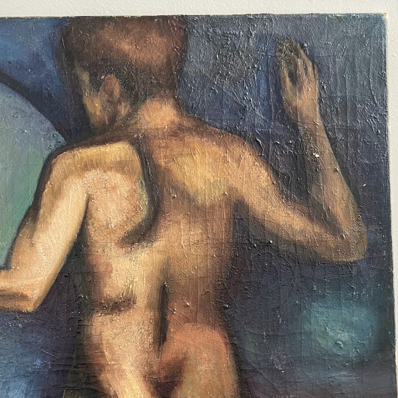 Jules Schaeffer Mid-Century Figural Oil Painting, 1964