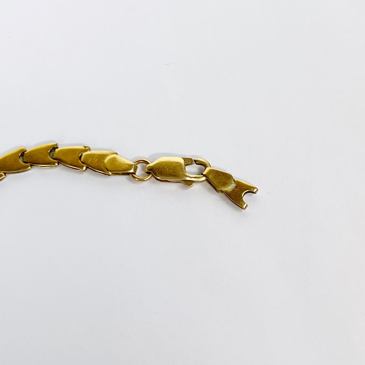 14K Gold Flat Link Bracelet