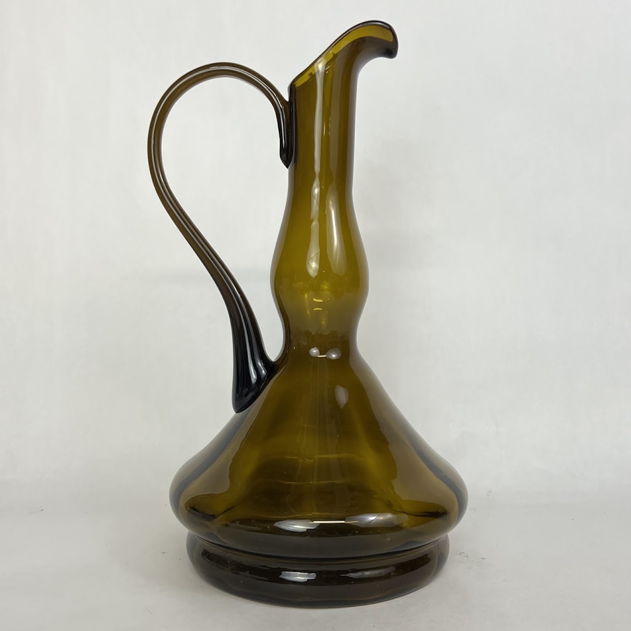 Mid-Century Blown Glass Ewer Pitcher