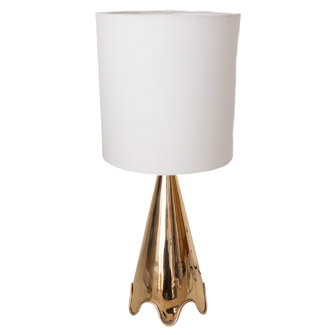 Jonathan Adler Ripple Polished Brass Table Lamp