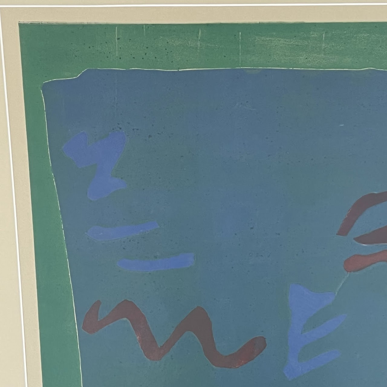 Jules Schaeffer 'Rhythm and Blues' Signed Abstract Monoprint, 1989