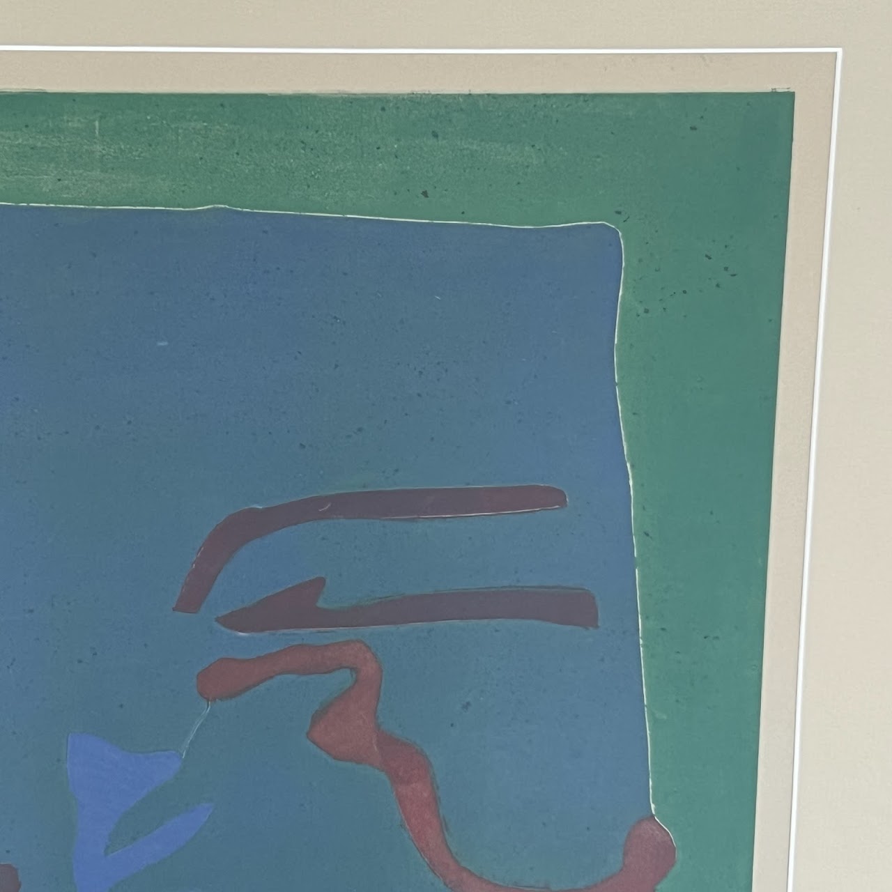 Jules Schaeffer 'Rhythm and Blues' Signed Abstract Monoprint, 1989