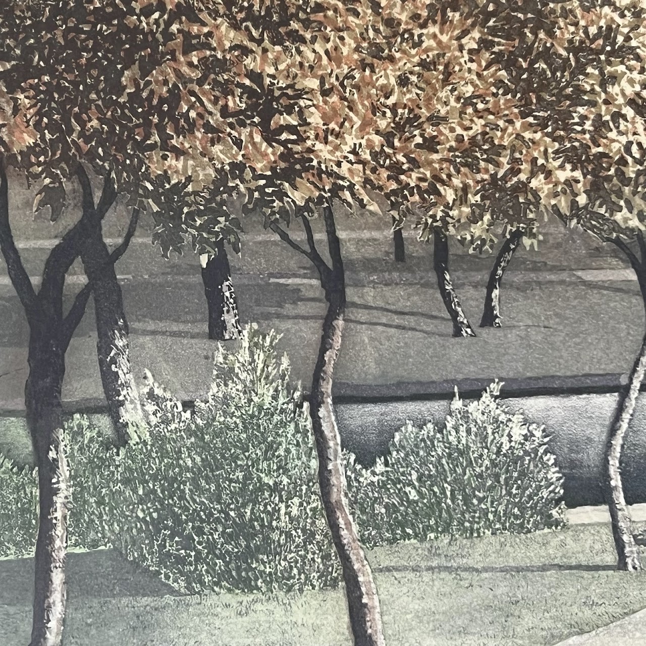 Peter Eastham 'Park II' Signed Aquatint Etching