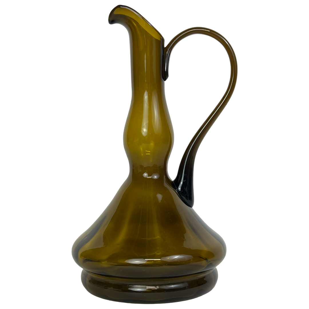 Mid-Century Blown Glass Ewer Pitcher