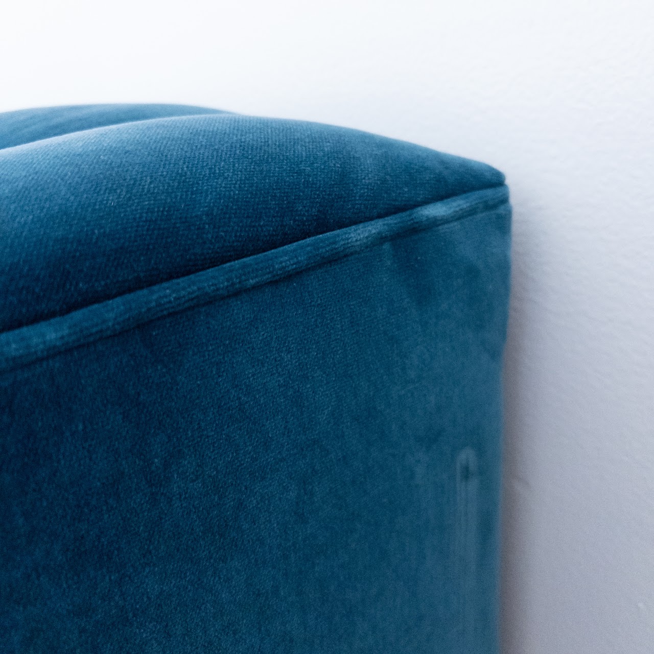 Blue Velvet Tufted Club Chair