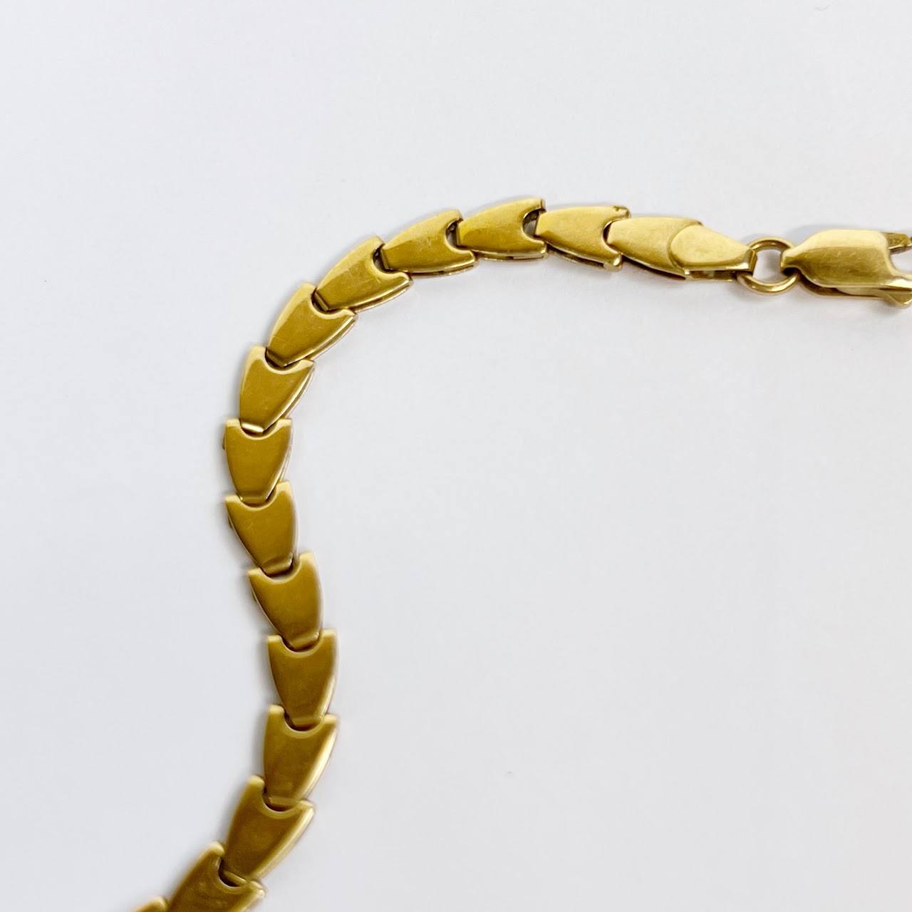 14K Gold Flat Link Bracelet