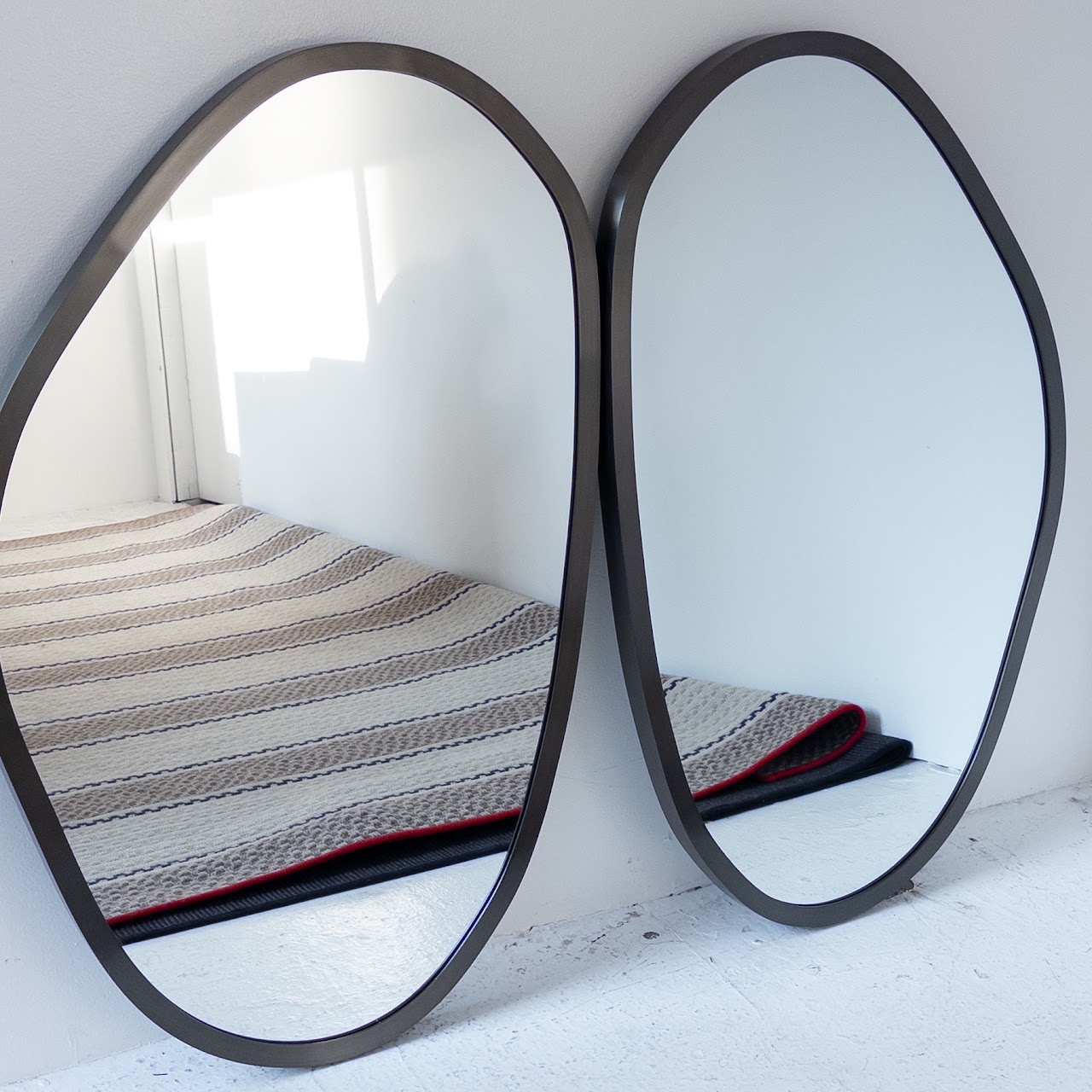 Contemporary Biomorphic Wall Mirror Pair