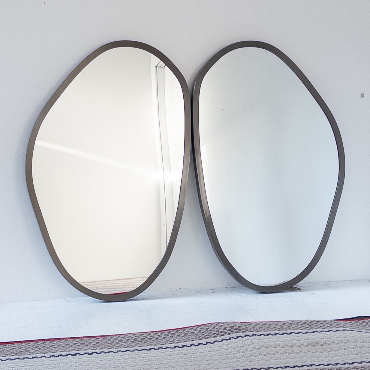 Contemporary Biomorphic Wall Mirror Pair