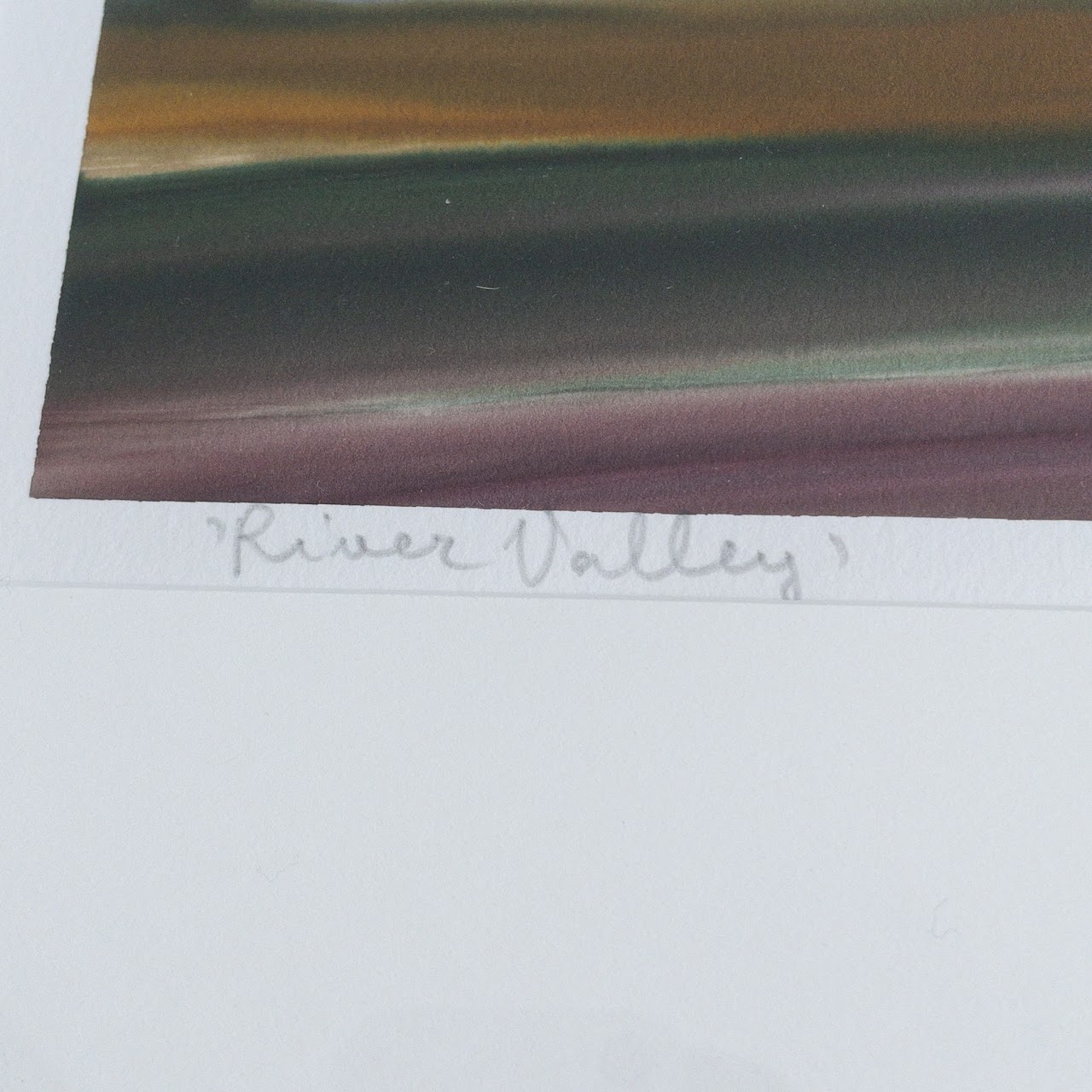 Signed "River Valley" Lithograph