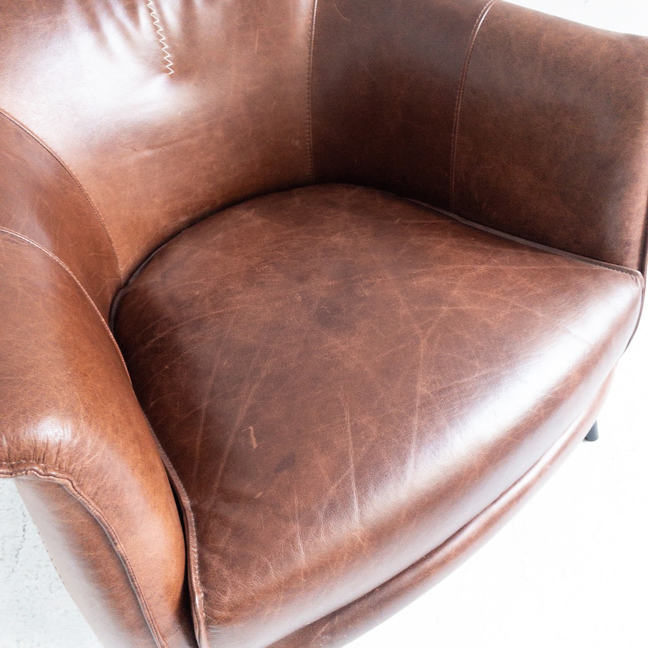 Faux Leather Chunky Arm Chair # 2