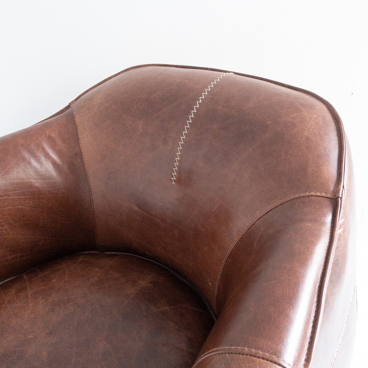 Faux Leather Chunky Arm Chair # 2