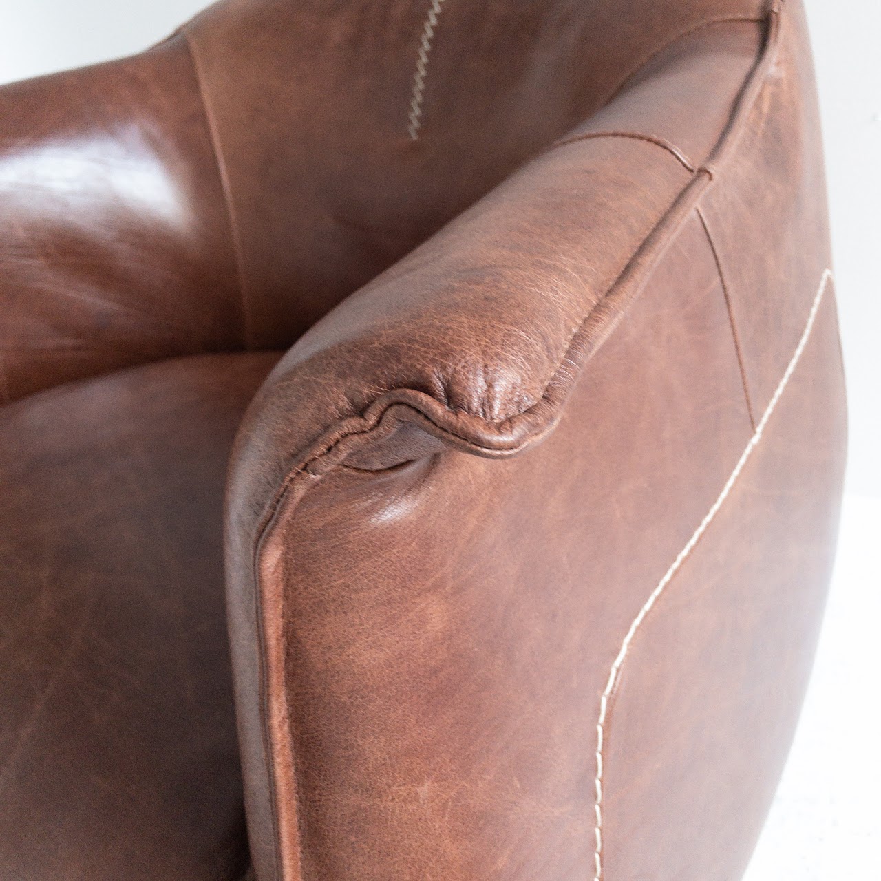 Faux Leather Chunky Arm Chair # 2