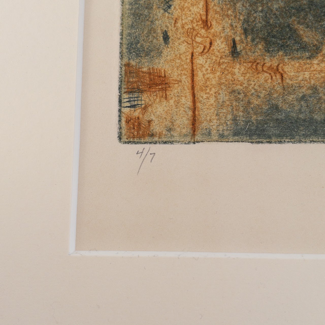 Signed Abstract Color Etching #2