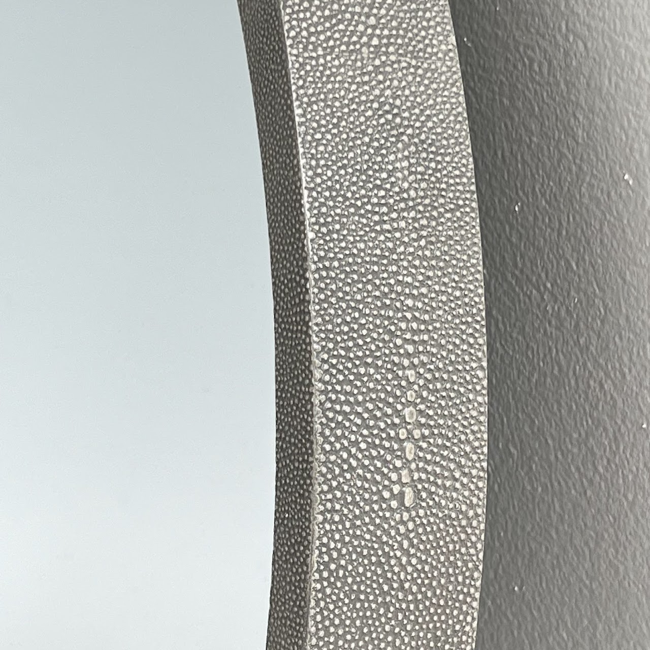 Interlude Home Faux Shagreen Round Wall Mirror