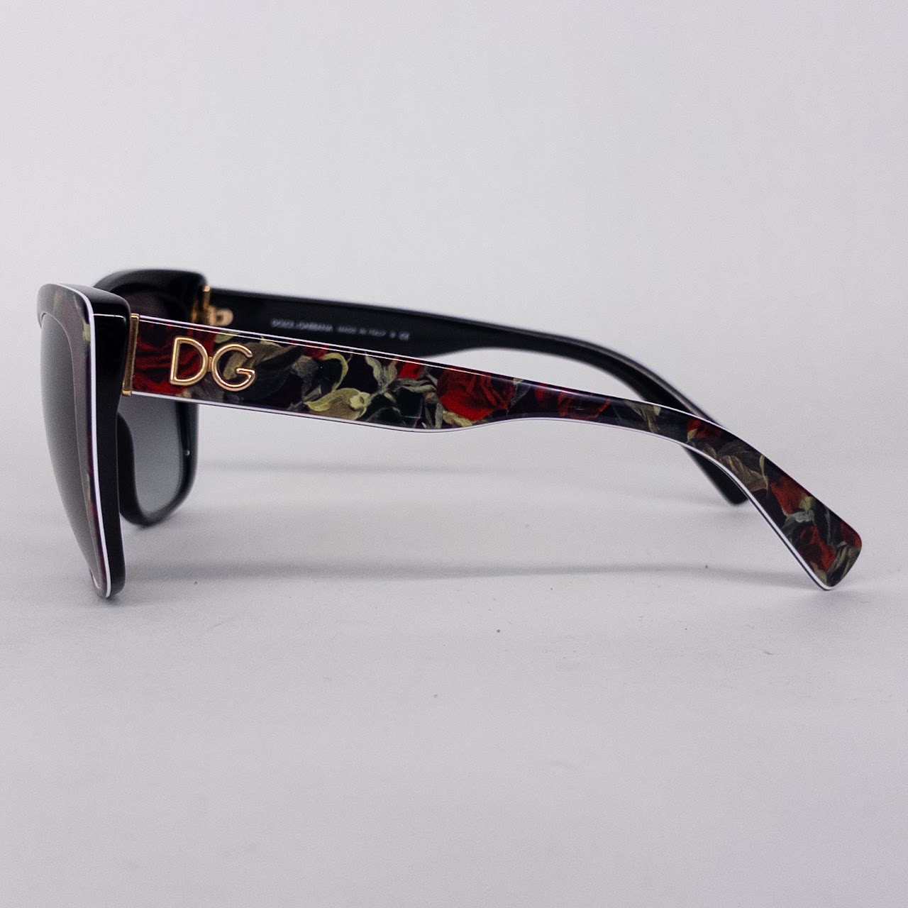 Dolce & Gabbana Rose Themed Cateye Sunglasses