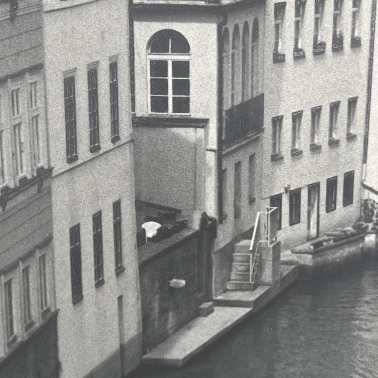 A. Newman Signed Ostrov Kampa Canal, Prague Vintage Photograph