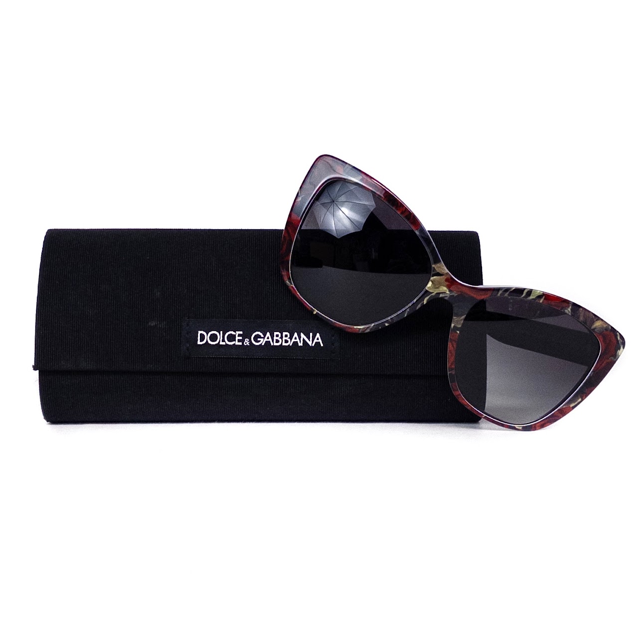 Dolce & Gabbana Rose Themed Cateye Sunglasses