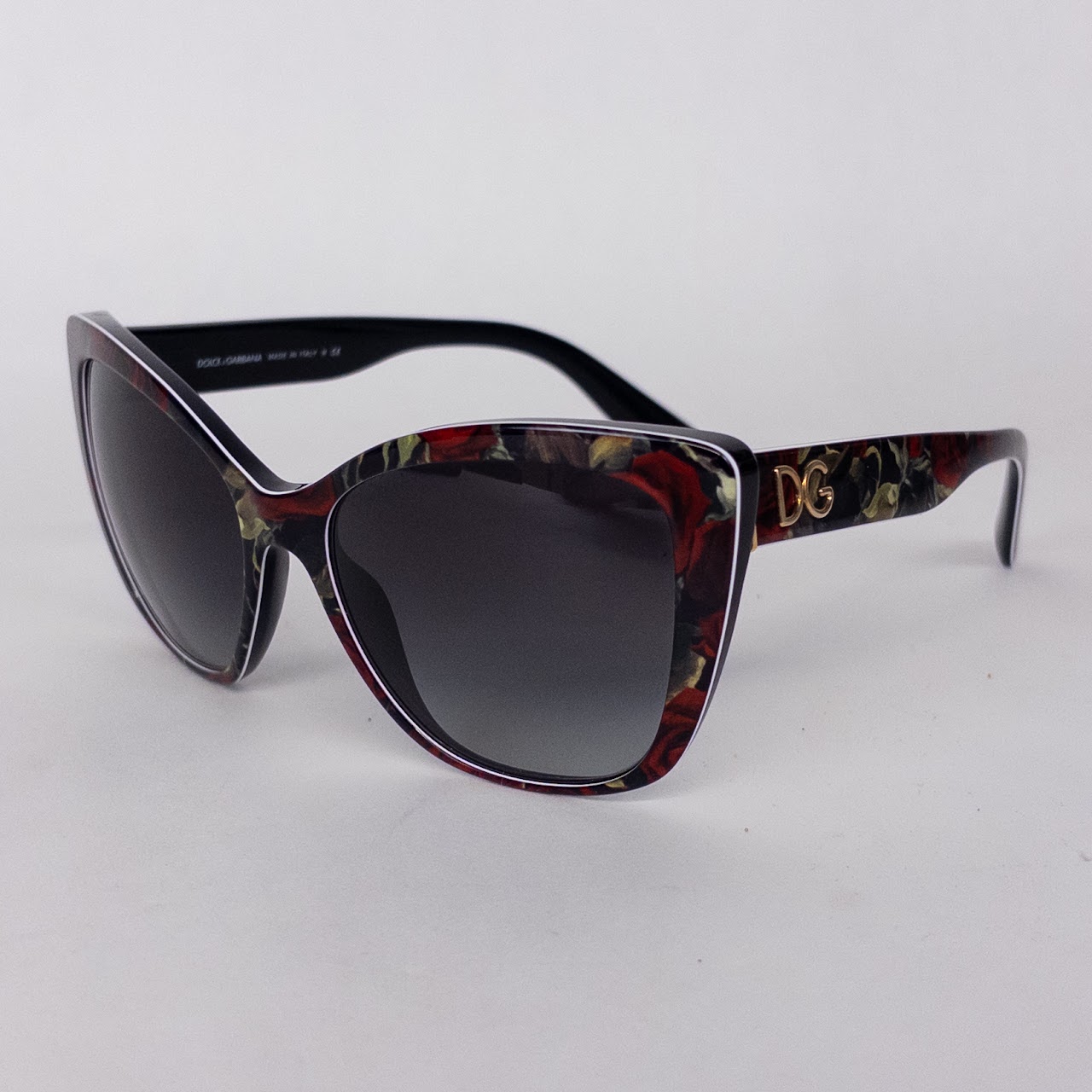 Dolce & Gabbana Rose Themed Cateye Sunglasses