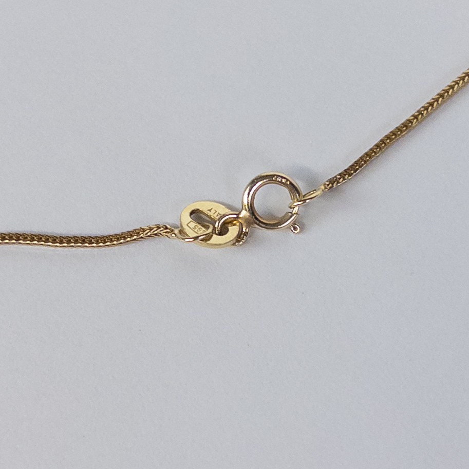 14K Gold Box Chain Necklace