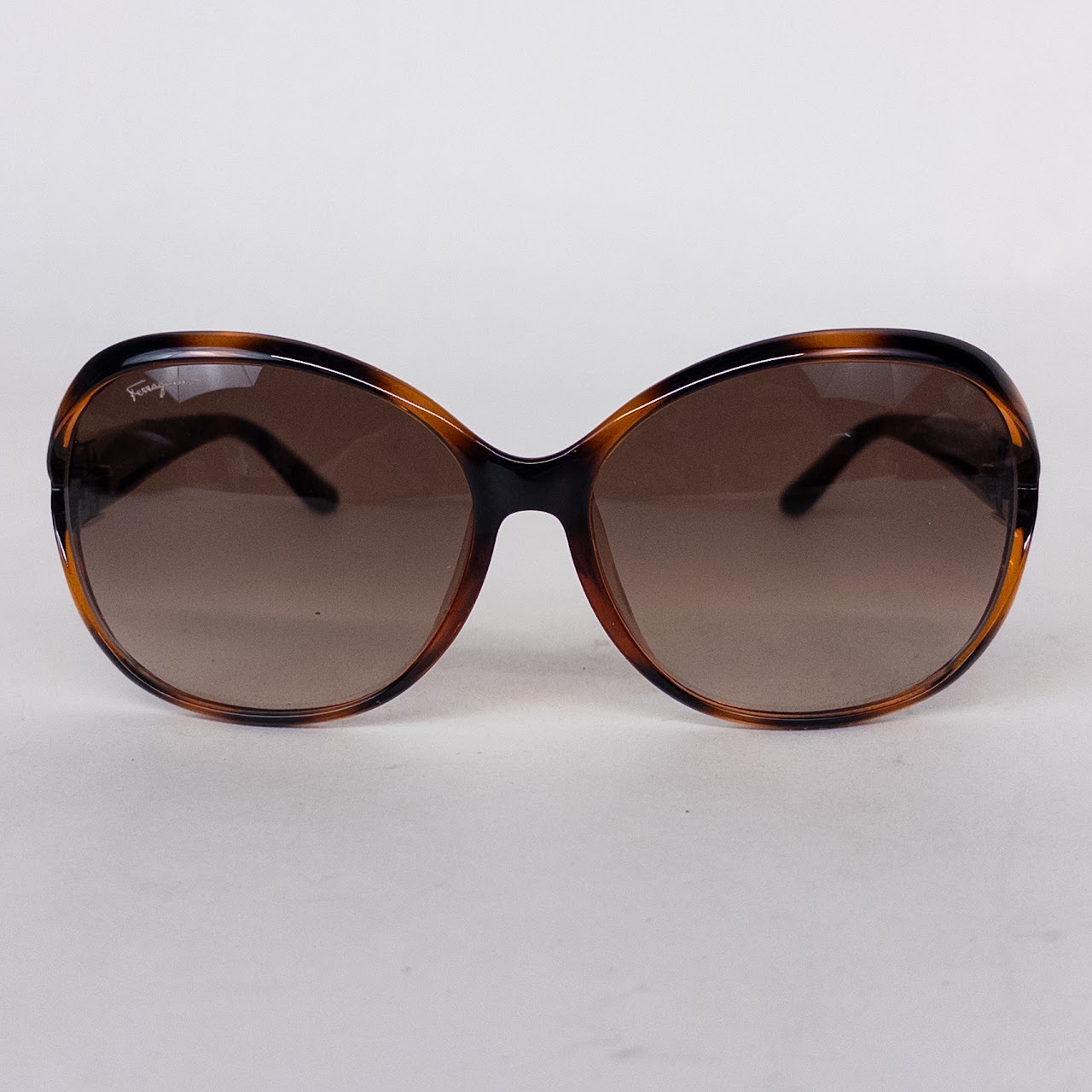 Salvatore Ferragamo Faux Tortoise Sunglasses