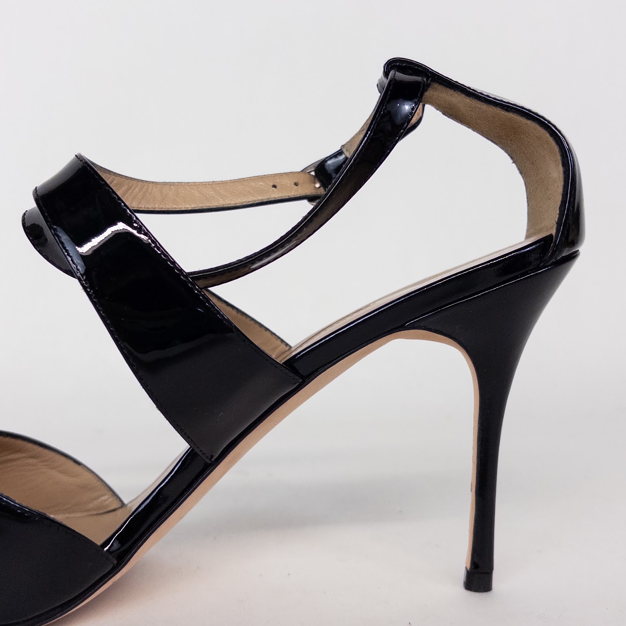 Manolo Blahnik Open Toe Strappy Pumps