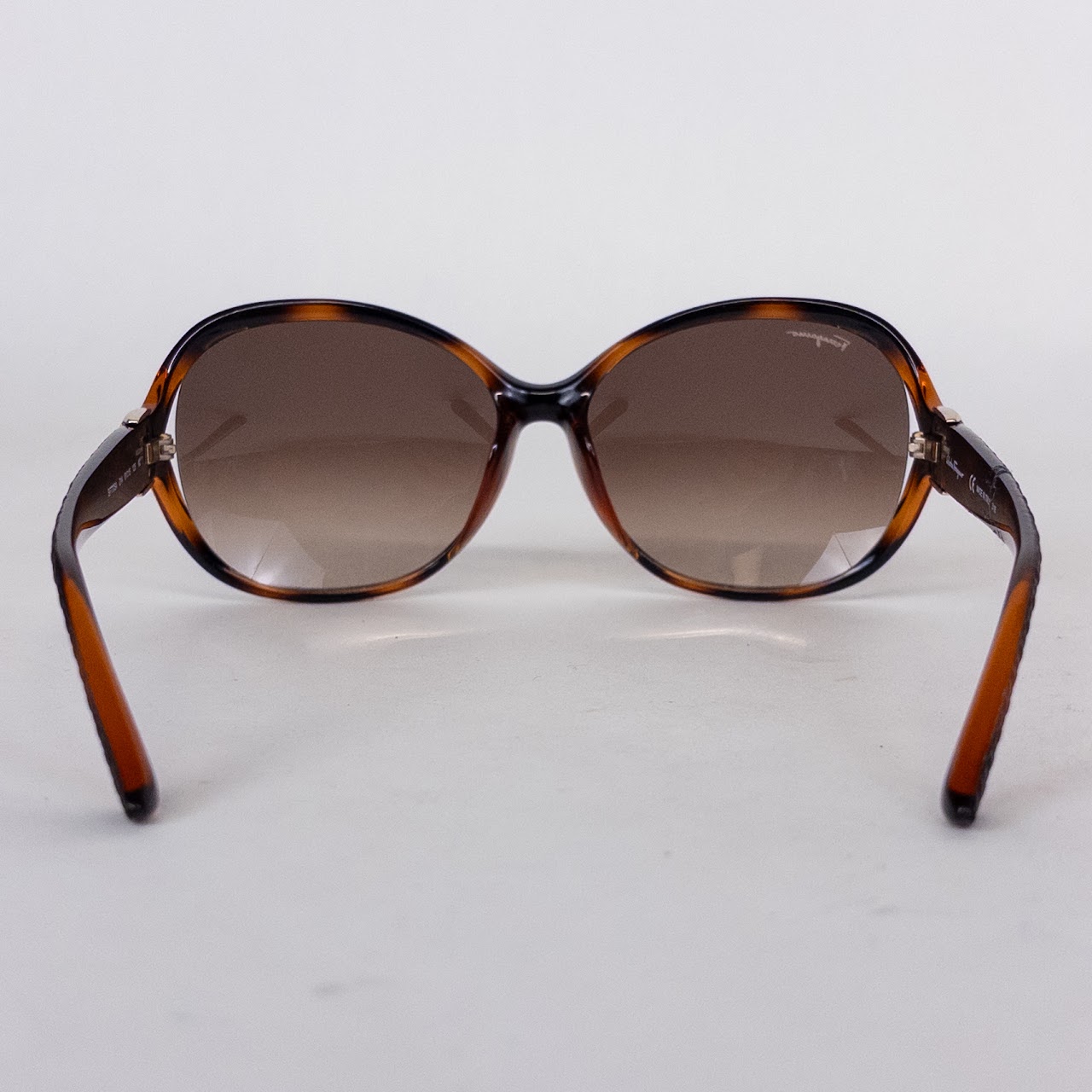 Salvatore Ferragamo Faux Tortoise Sunglasses