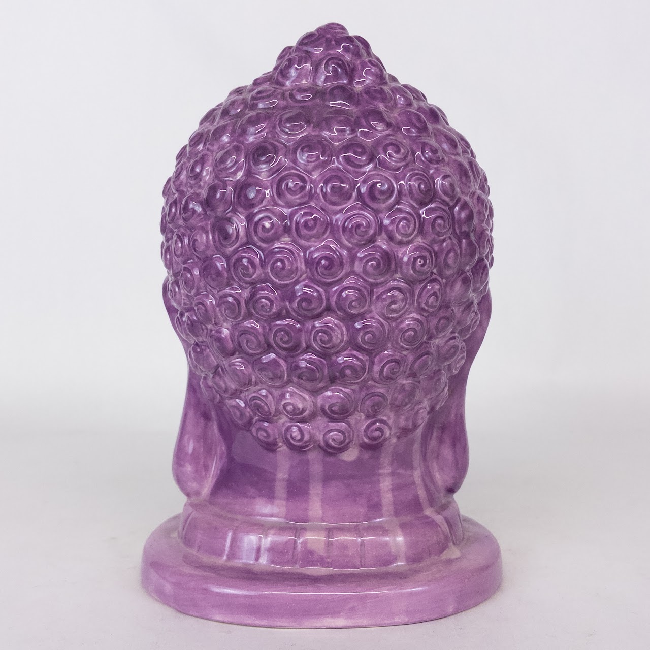 Purple Ceramic Buddha Head