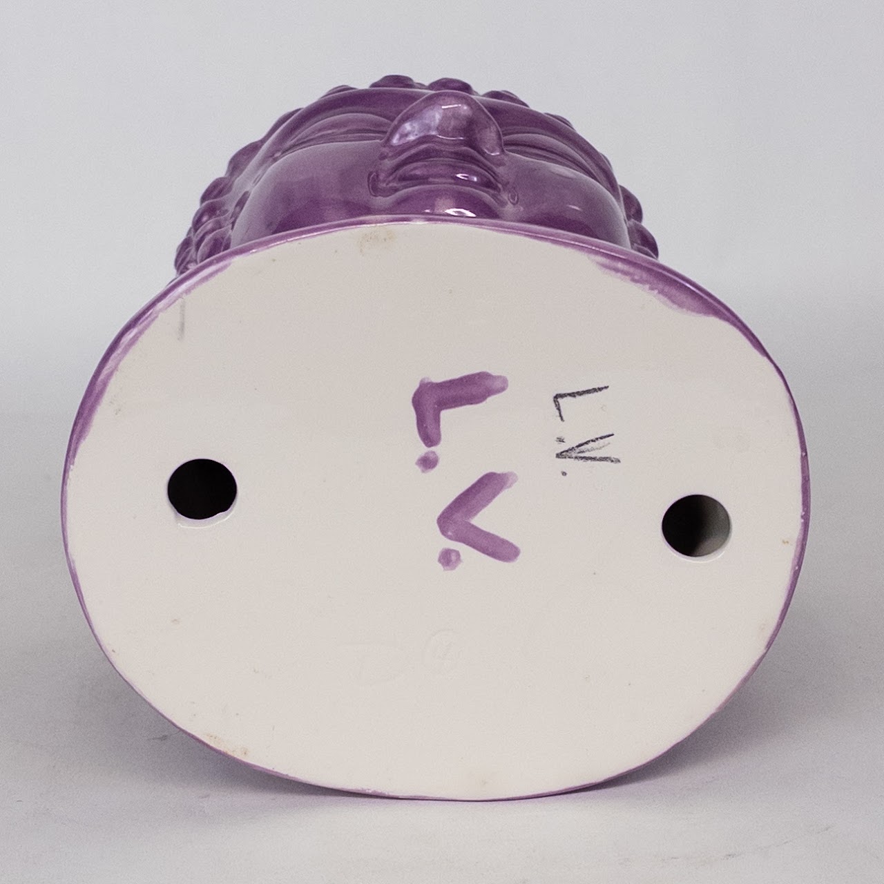 Purple Ceramic Buddha Head