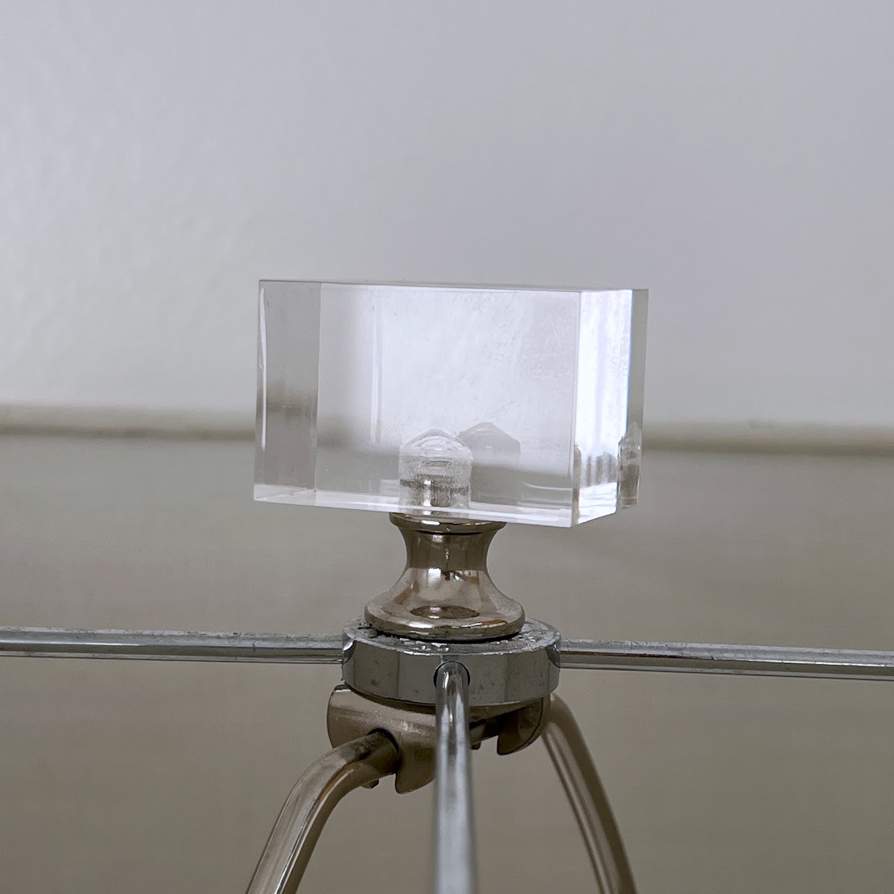 Stacked Acrylic Table Lamp Pair