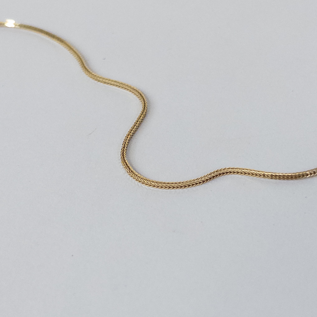 14K Gold Box Chain Necklace