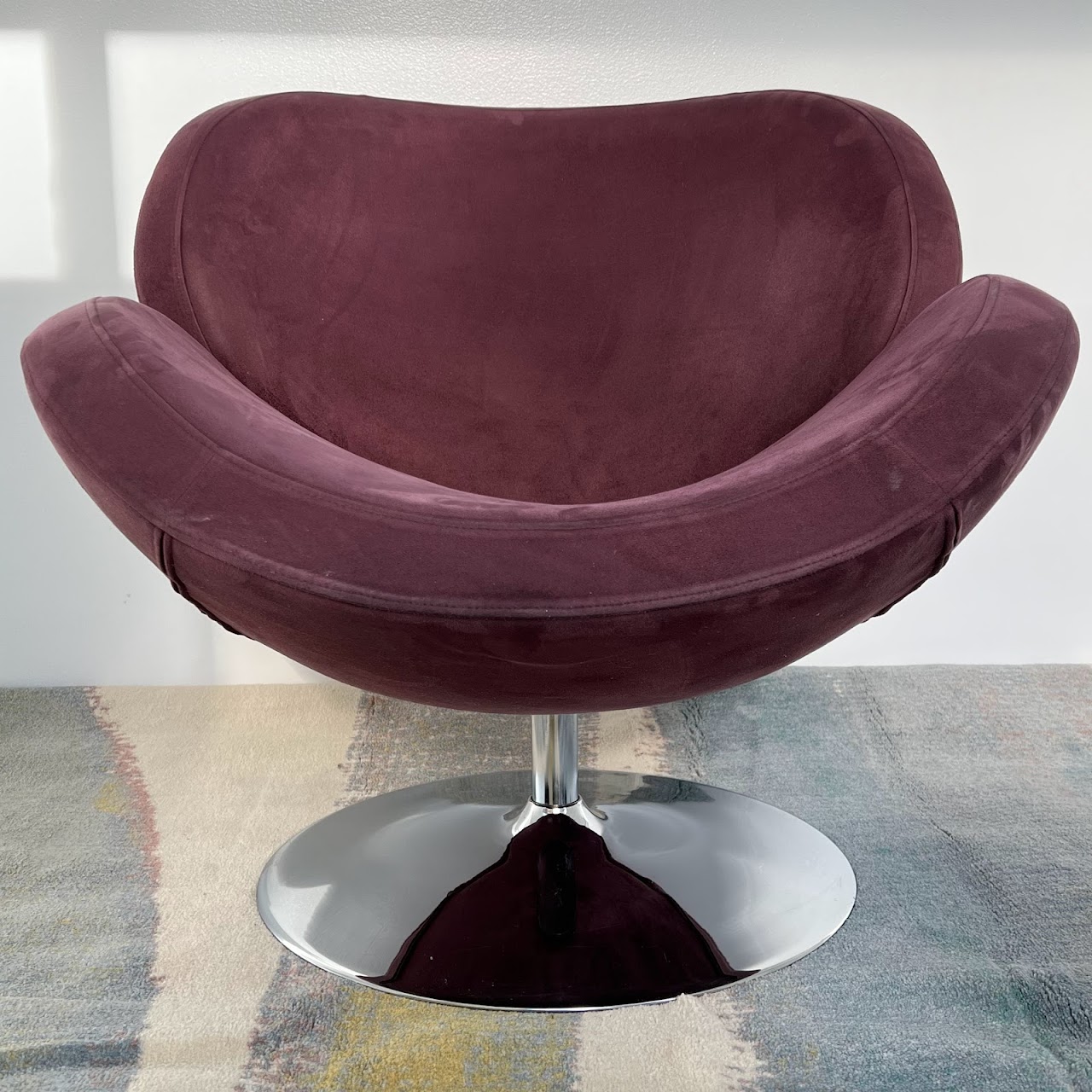 Contemporary Swivel Chair and Ottoman