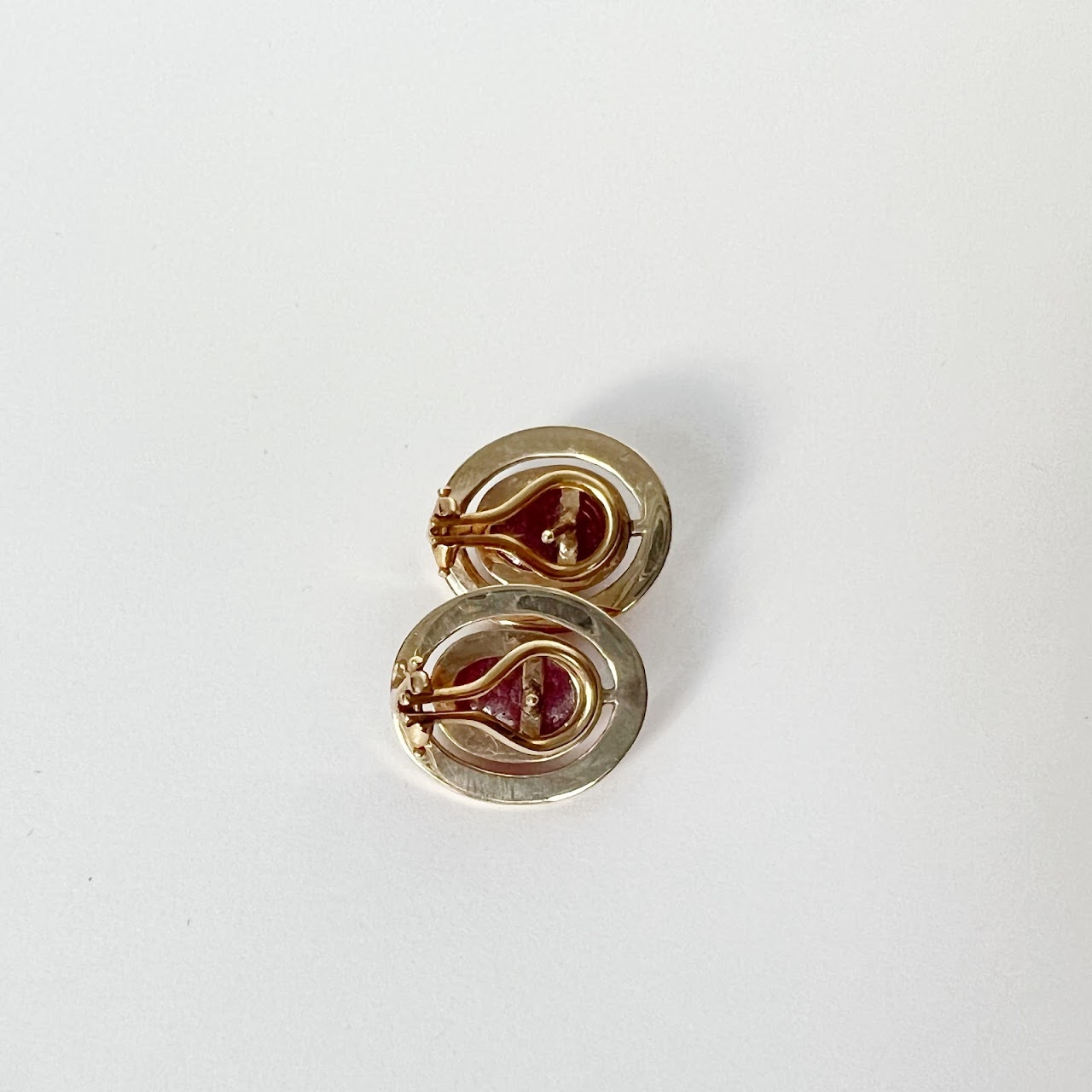 14K Gold & Ruby Earrings