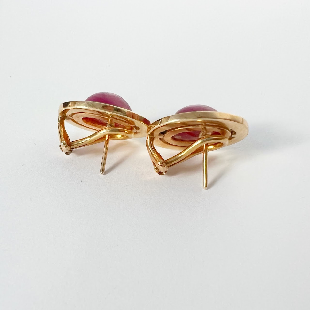 14K Gold & Ruby Earrings