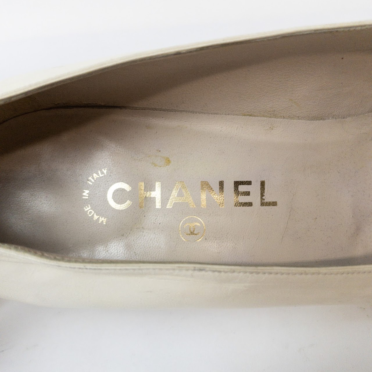 Chanel Two-Tone Cap Toe Heels